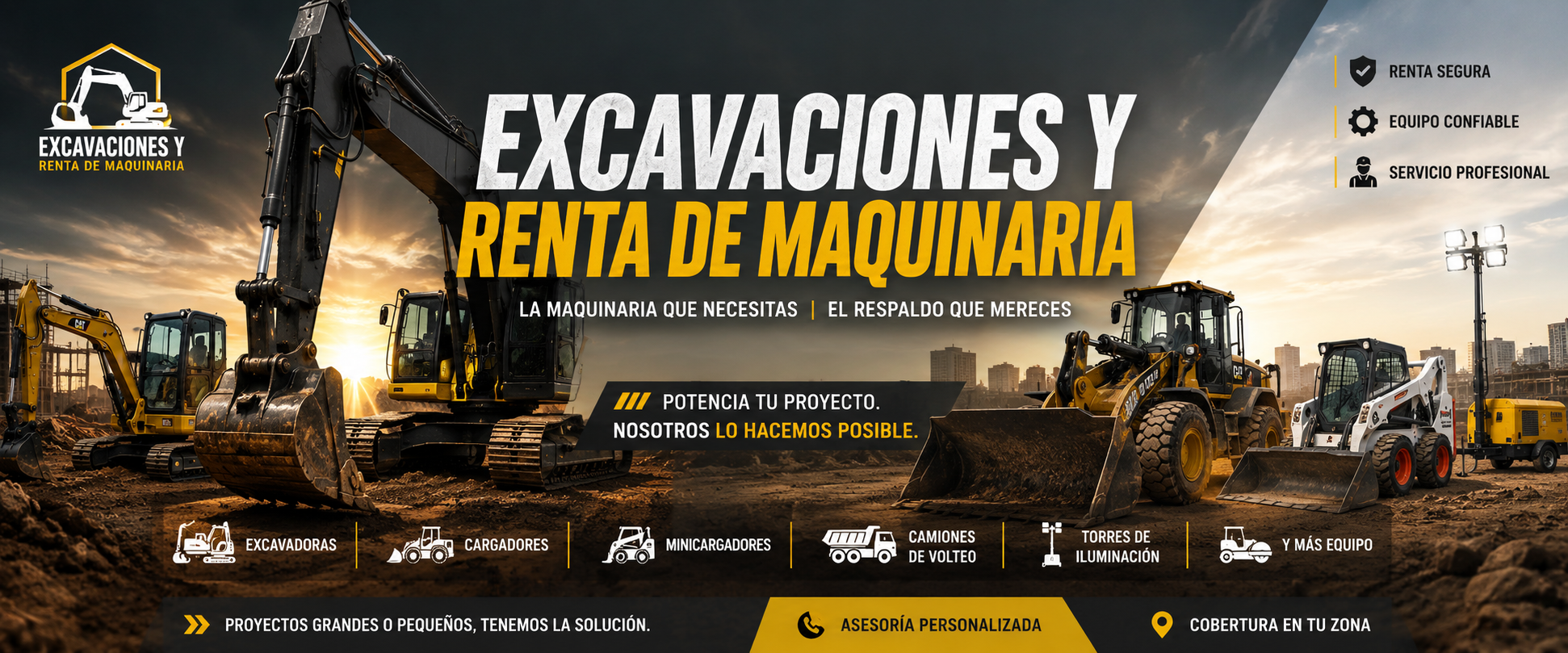Portada Facebook Excavaciones y Renta de Maquinaria